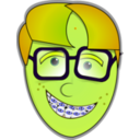 download Nerd Guy Head clipart image with 45 hue color