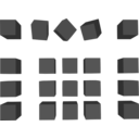 download Simple Grey Cubes clipart image with 135 hue color