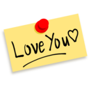 Thumbtack Note Love You