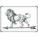 download Lion On Arrow clipart image with 90 hue color