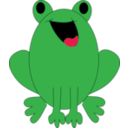 Smile Green Frog