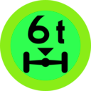 download 6t Wheelbase Sign clipart image with 90 hue color