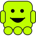 download Friendly Robot clipart image with 315 hue color