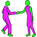 download Handshake clipart image with 90 hue color