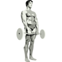 download Posing Bodybuilder clipart image with 225 hue color