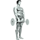 download Posing Bodybuilder clipart image with 315 hue color