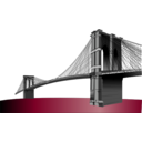 download Brooklyn Bridge clipart image with 135 hue color