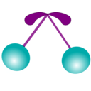 download Cherries1 clipart image with 180 hue color