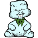 download Pig clipart image with 180 hue color