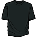 download T Shirt Black 01 clipart image with 180 hue color