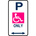 download Sign Disabled Parking clipart image with 90 hue color