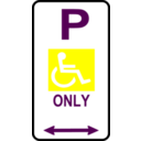 download Sign Disabled Parking clipart image with 180 hue color