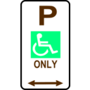 download Sign Disabled Parking clipart image with 270 hue color