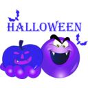 download Dracula Pumpkin Smiley Emoticon clipart image with 225 hue color