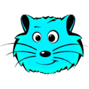 download Comic Hamster Face clipart image with 135 hue color