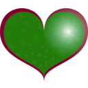 download Red Heart clipart image with 135 hue color