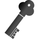 download Key clipart image with 180 hue color