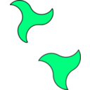 download 2 Triskeles clipart image with 270 hue color