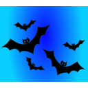 download Bats clipart image with 180 hue color