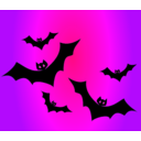 download Bats clipart image with 270 hue color