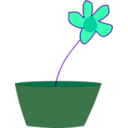 download Flower In A Vase clipart image with 135 hue color