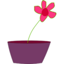 download Flower In A Vase clipart image with 315 hue color