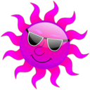 download Summer Smile Sun clipart image with 270 hue color