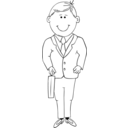 download Man In Suit clipart image with 45 hue color