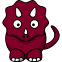 download Cartoon Triceratops clipart image with 270 hue color