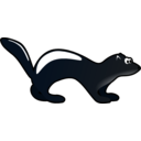 download Polecat clipart image with 180 hue color