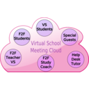 download Virtual School Cloud clipart image with 90 hue color