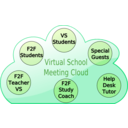 download Virtual School Cloud clipart image with 270 hue color