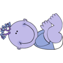 download Baby Girl Lying clipart image with 225 hue color