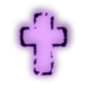 download Glowing Cross clipart image with 225 hue color