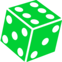 download Six Sided Dice D6 clipart image with 135 hue color