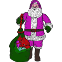 download Santa And Bag clipart image with 315 hue color