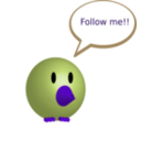download Pajarito Twitter clipart image with 225 hue color