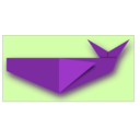 download Whale Origami clipart image with 90 hue color