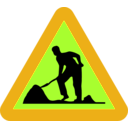 download Workman Ahead Roadsign clipart image with 45 hue color