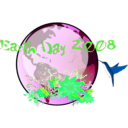 download Earth Day 2008 clipart image with 90 hue color