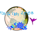 download Earth Day 2008 clipart image with 180 hue color