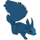 download Squirrel clipart image with 180 hue color