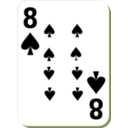 download White Deck 8 Of Spades clipart image with 45 hue color