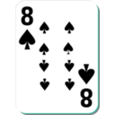 download White Deck 8 Of Spades clipart image with 135 hue color