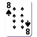 download White Deck 8 Of Spades clipart image with 225 hue color