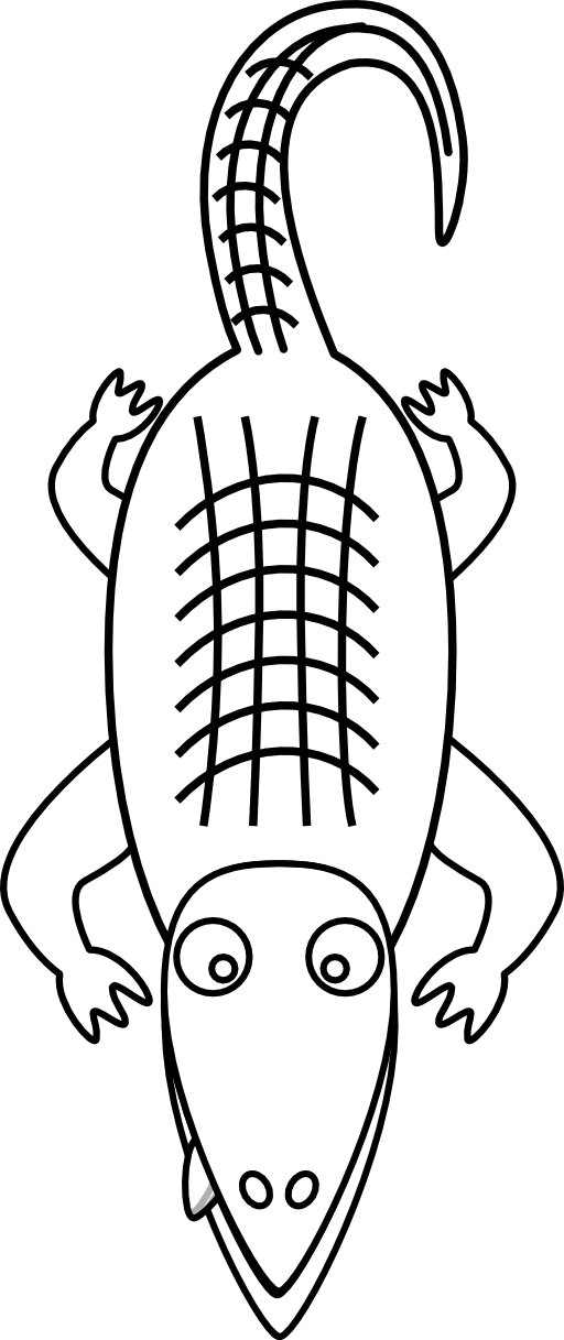 Alligator Line Art
