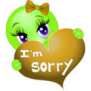 download Sorry Girl Smiley Emoticon clipart image with 45 hue color