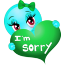 download Sorry Girl Smiley Emoticon clipart image with 135 hue color