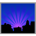 download The Charm Of Oxford With Sunset clipart image with 225 hue color