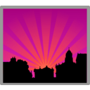 download The Charm Of Oxford With Sunset clipart image with 315 hue color